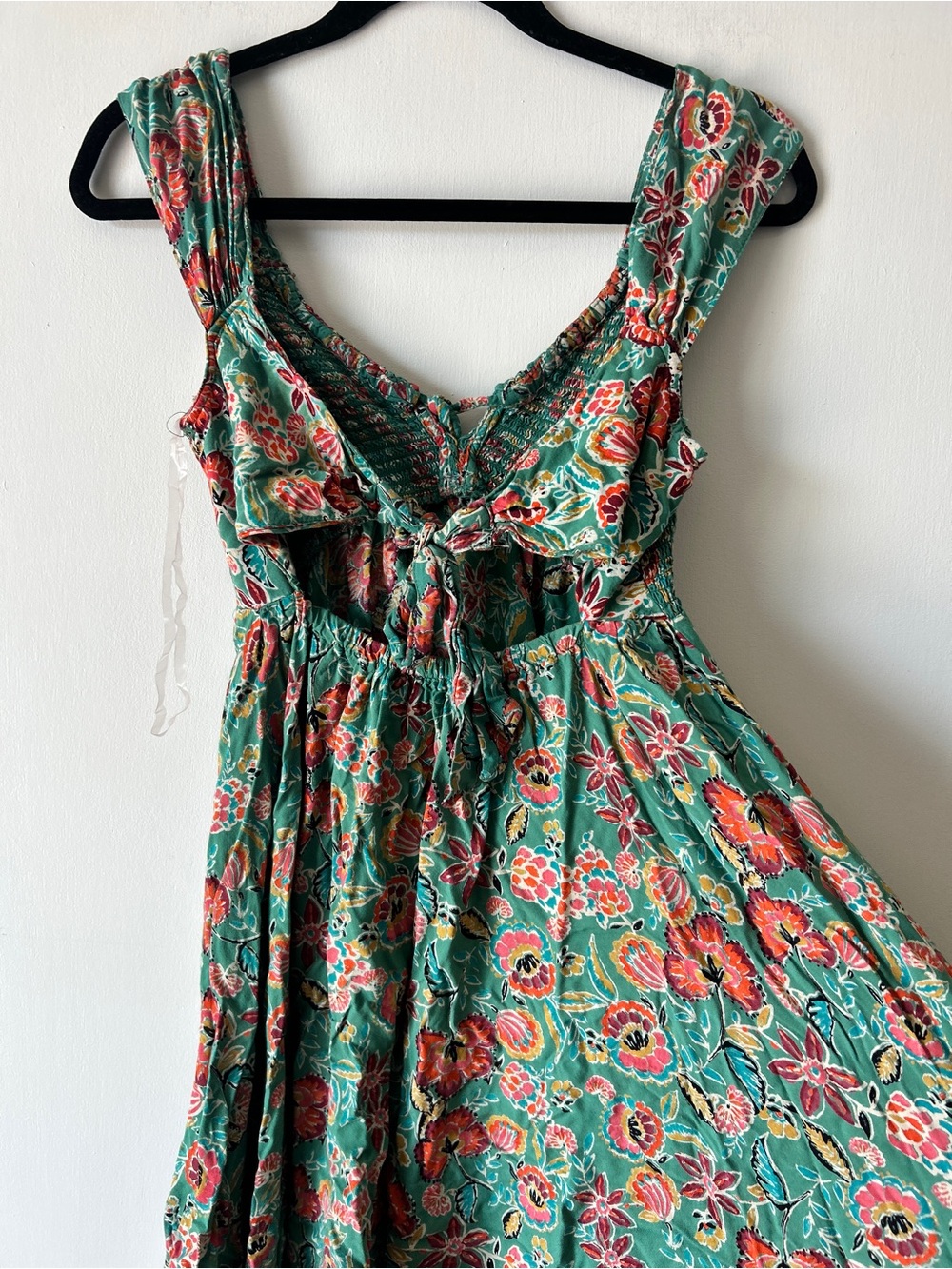Angie Green Floral Border-Print Midi Dress - Picture 4 of 6